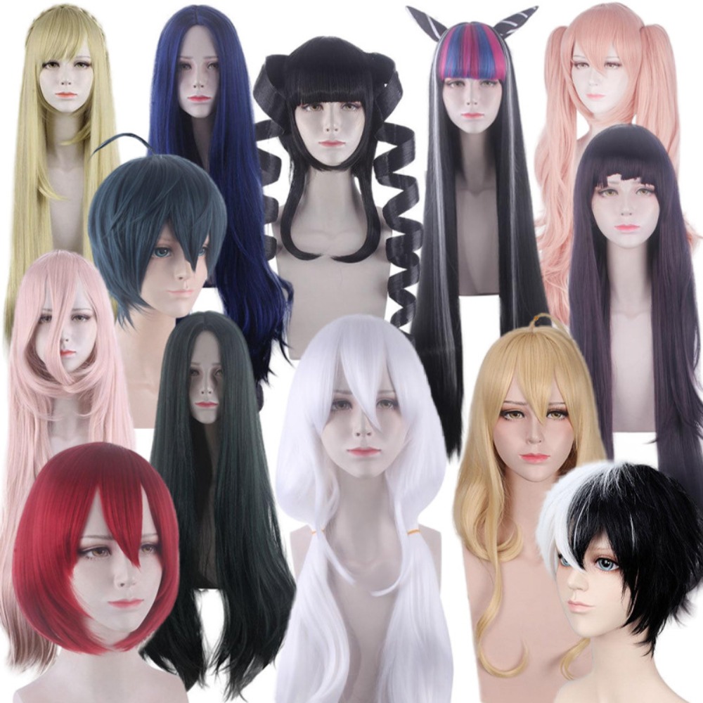 Cosplay Anime White Hair - Danganronpa V3 Cosplay Wig Set Angie
