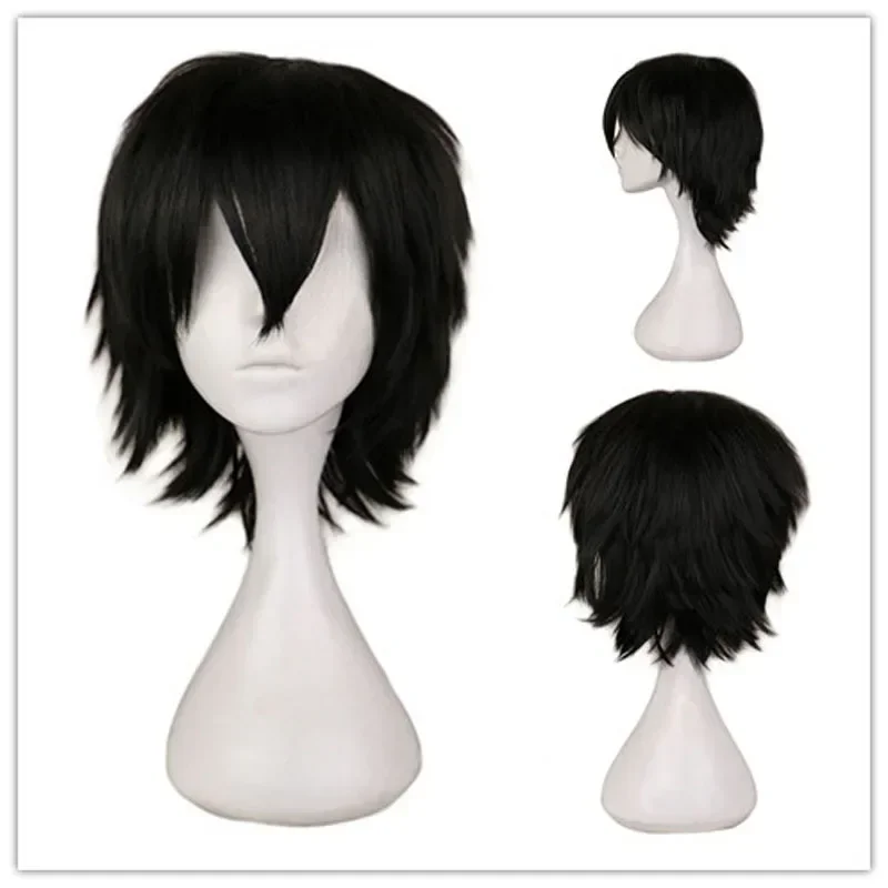 QQXCAIW Male Wig Black White P - огляд і ціна Cosplay Anime White Hair