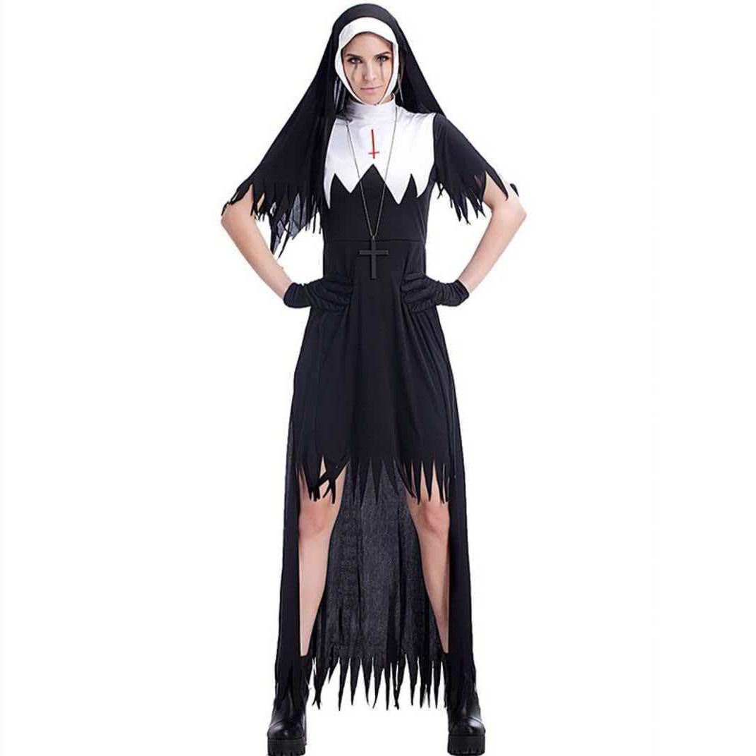 Horror Nun Zombie Set Women Ha - огляд і ціна Anime Cosplay Nun