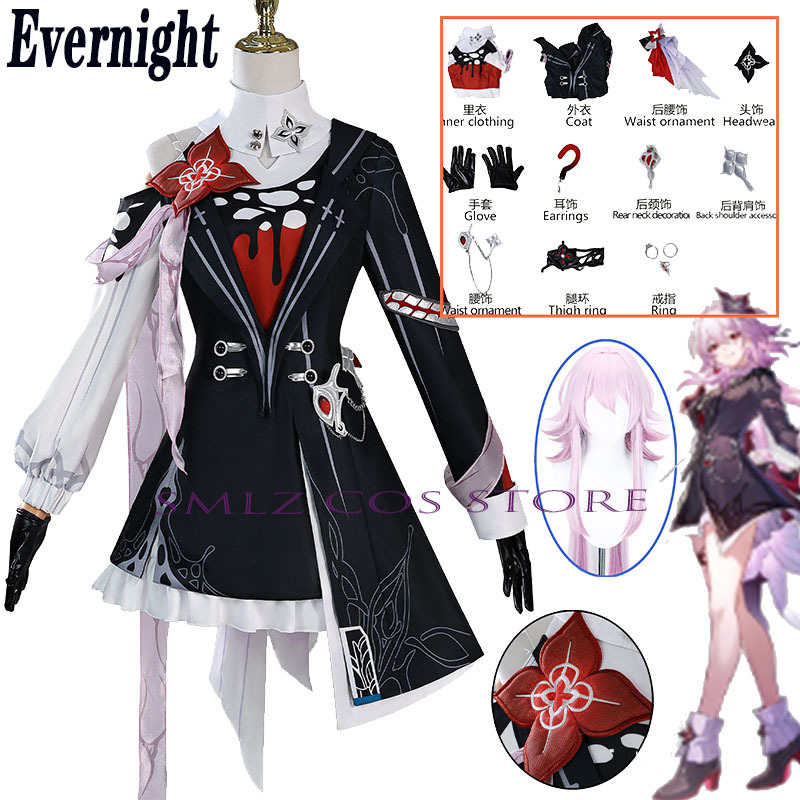 Newly Evernight Cosplay Honkai - огляд і ціна Cosplay Anime Women