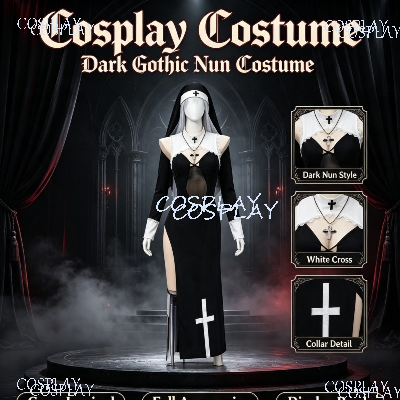 High Slit Uniform Suit For Hal - огляд і ціна Anime Cosplay Nun