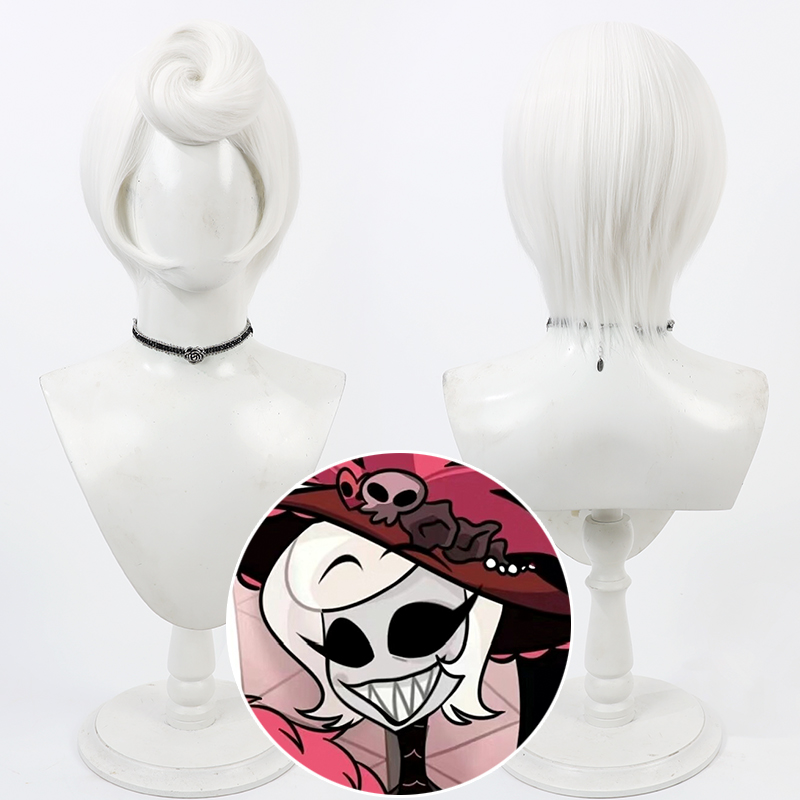 Game Hazbin Rosie Cosplay Anim - огляд і ціна Cosplay Anime White Hair